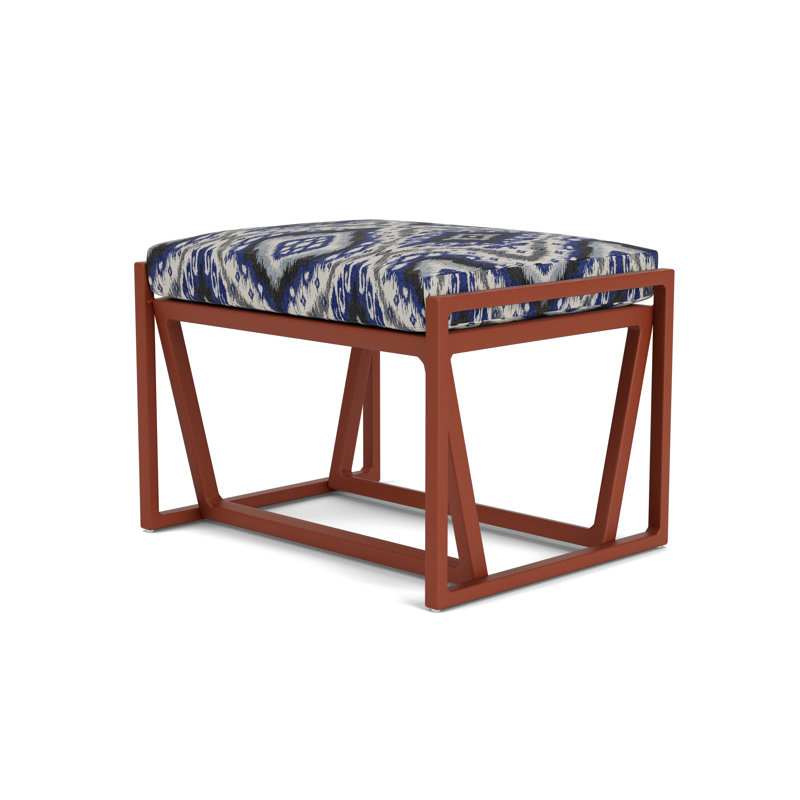Summit Outdoor Ottoman, White, Yoko Mediterranean