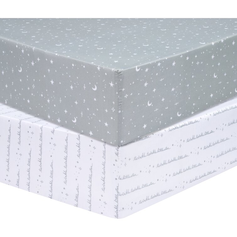 Upstream Gray Microfiber - Piece Standard Crib Sheet Set