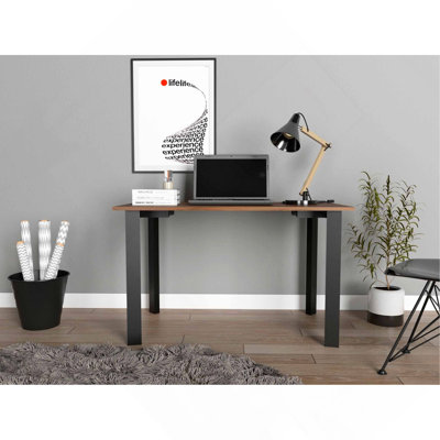 Bureau d'écriture rectangulaire avec pieds en acier