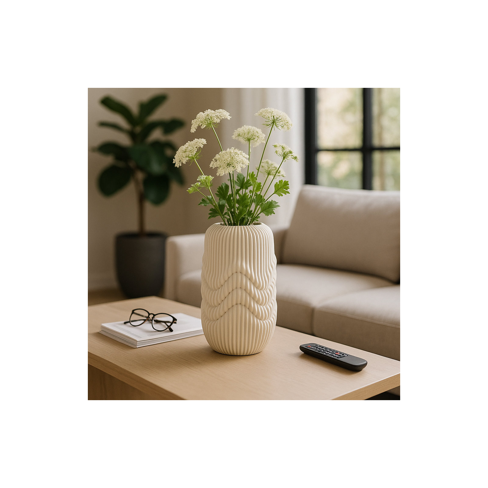 Alaina Handmade Table Vase, 14" H x 9" W x 9" D