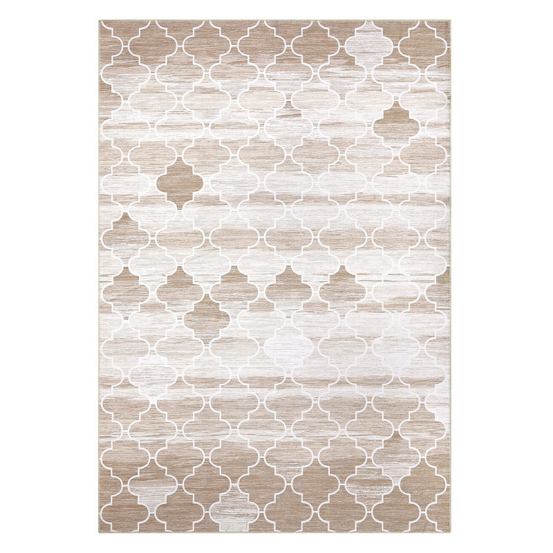 Moroccan Machine Washable Rugs for Living Room Bedroom Low Pile Non-Silp Area Rugs for Playroom Office Kitchen