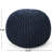 Bordeaux  Knitted Cotton Round Pouf