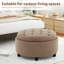 63.5Cm Tufted Round Cube with Storage Ottoman-178131235