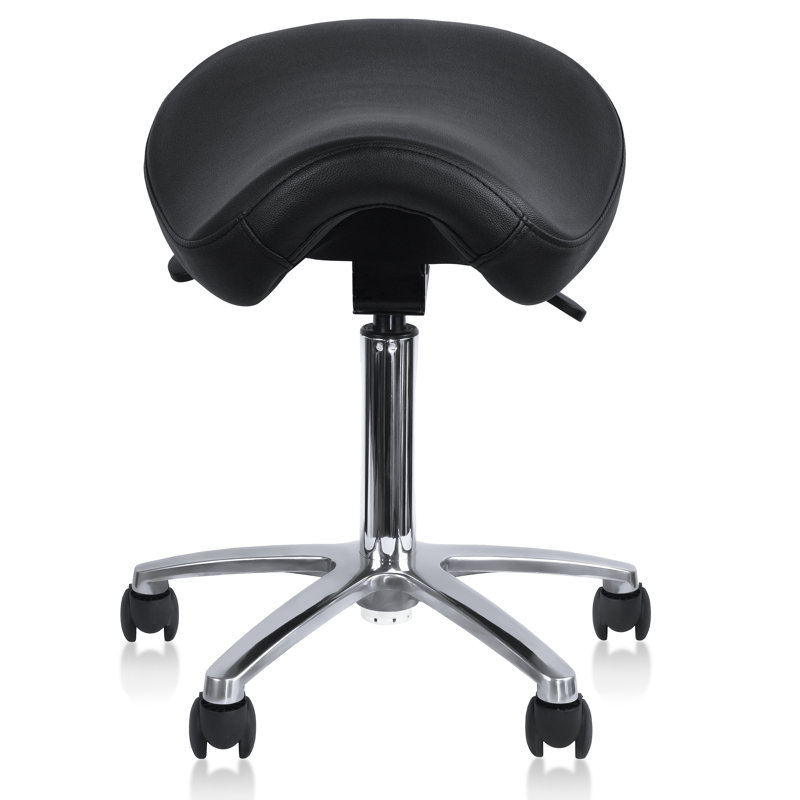 Saddle Chair Ergonomic Tilt Adjustable Saddle Stool Office Task Chair, Black