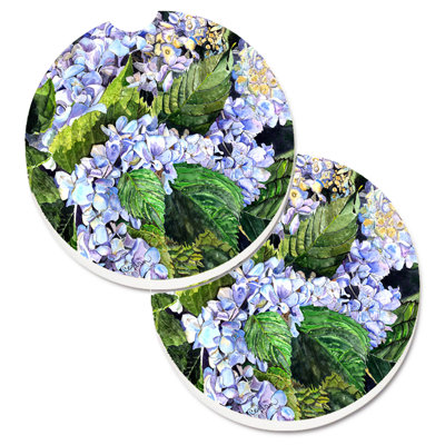 Ceramic Round 2 Piece Car Coaster Set