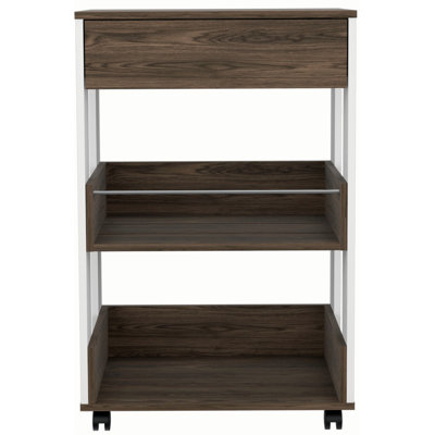 Versatile Kitchen Cart with Abundant Storage and Smooth Mobility