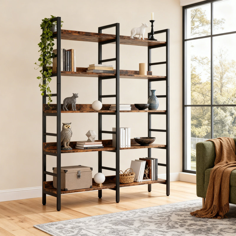 Bibliothèque moderne 70,86 "avec cadre en métal