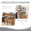 Ensemble de 2 tabourets de bar rotatifs à 360 ° avec tabourets de bar avec coussins en cuir et supports en fer, convenant à divers endroits tels que les cuisines, les restaurants, les bureaux, etc.