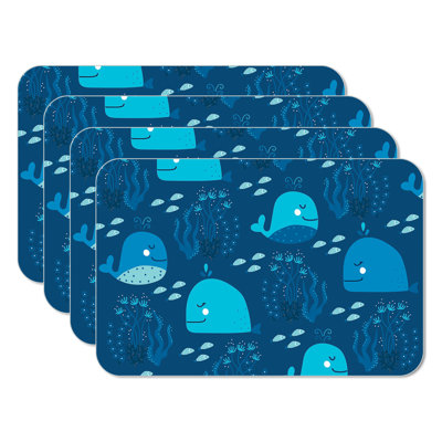 Sunside Sails Ocean Discovery Child 4-Pack Reversible Easy Care Placemats