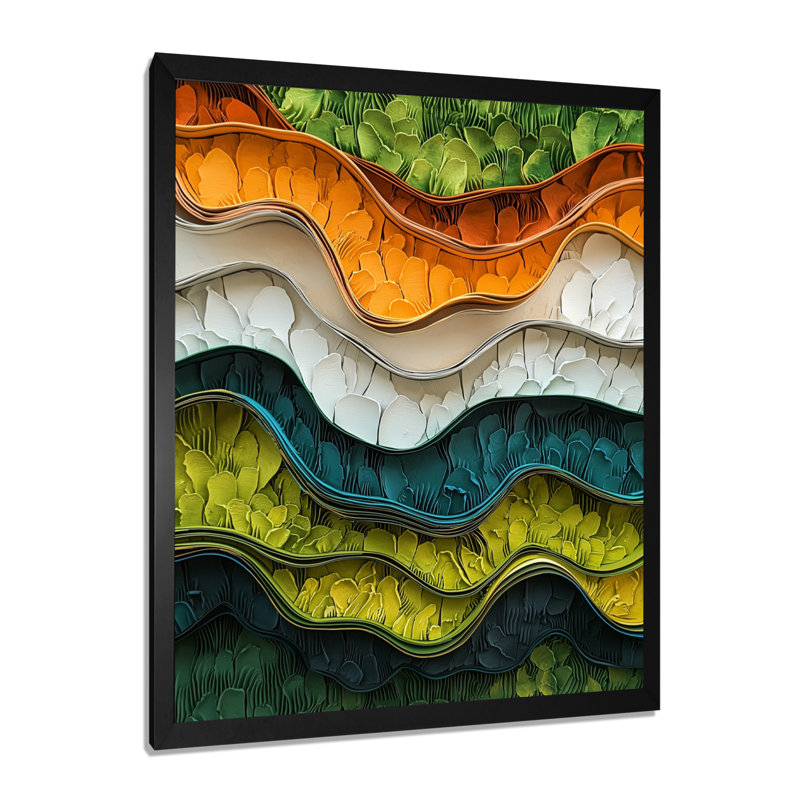 Ofori - Abstract Wall Art, H 32 po x l 16 po, Noir, noir, noir, noir, Reproduction encadrée d'une seule photo