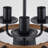 3-light Farmhouse Black Semi Flush Mount-562026225