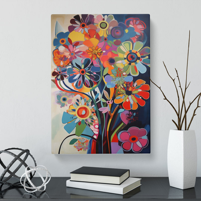 Bettache Flowers Constructivism Vol.4 - Wrapped Canvas, 50cm H x 35cm W x 3cm D