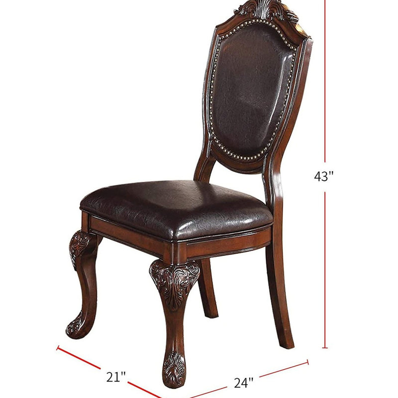 Ensemble de 2 chaises d'appoint en similicuir Royal Majestic