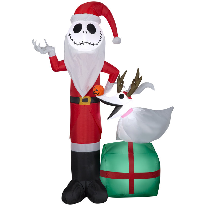 Coussin gonflable Jack Skellington and Zero with Antler