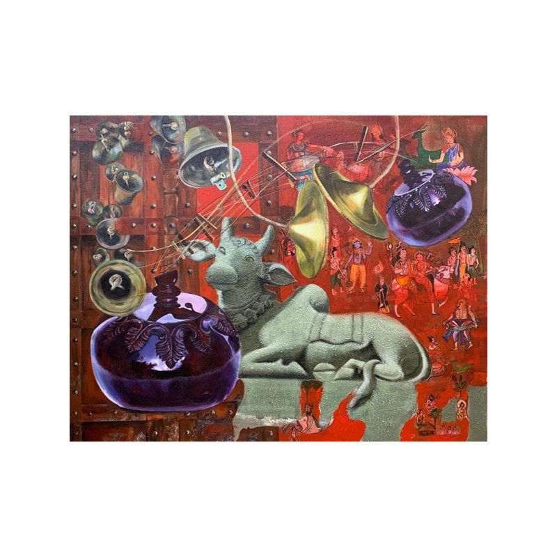 Simran Samadhi (méditation de libération) | Acrylique sur toile | Par Pratima Abhange