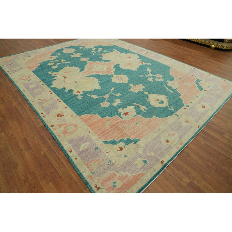 Tapis transitionnel teint à la main Oushak 9 x 12