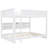 Queen over Queen Bunk Bed with Storage Cabinets and USB Ports, White-106668826