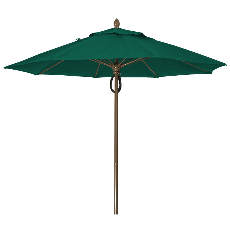 Parasol de marché 9 pi Prestige, Bronze champagne, Vert forêt