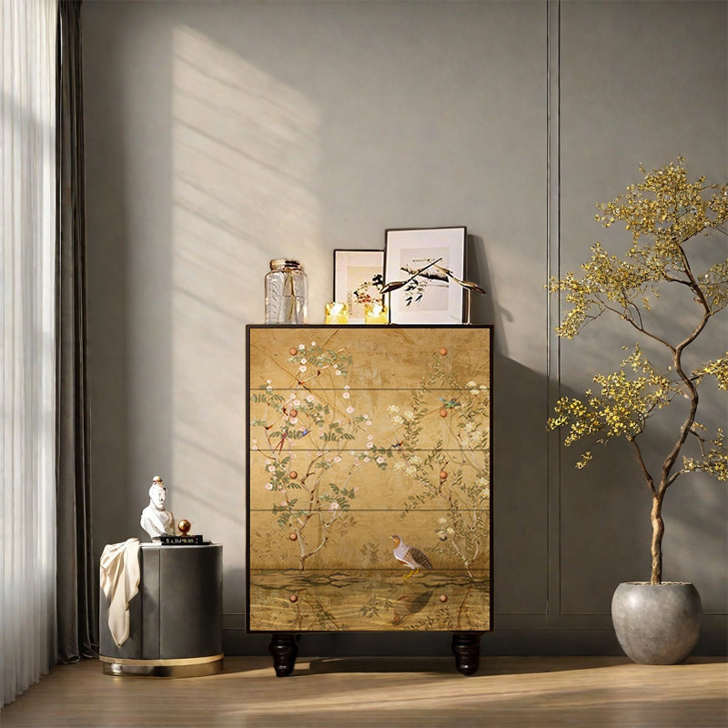 Commode 5 tiroirs Modern, Noir