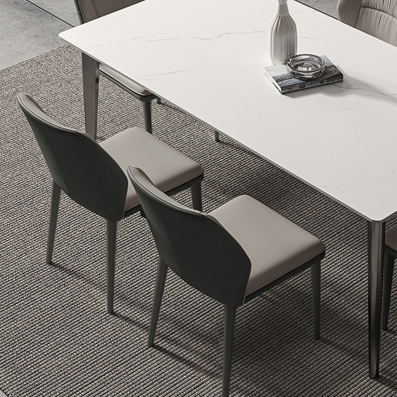 Table de salle à manger en pierre très simple de style italien Born Born, H 29,5 po x L 63 po x l 31,5 po