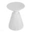 Table d'appoint d'extérieur blanc texturé MGO