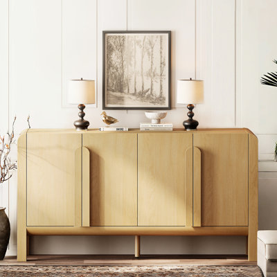 Armoire d'appoint 63 po avec 4 portes et tablettes réglables Adora