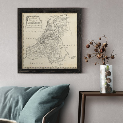 Carte des Pays-Bas - reproduction d'impression