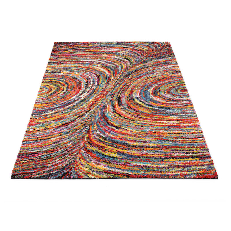 Detwiler Abstract Shag Area Rug, Rectangular 200 x 290cm