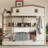 Queen Over Queen Solid Wood Bunk Bed With Storage Drawers, Shelves And Hooks-2081434739-2093981097