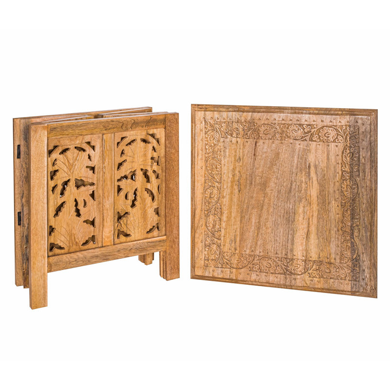 Abbey Four Leg Square Side Table, 46cm H x 45cm W x 45cm D, Pine