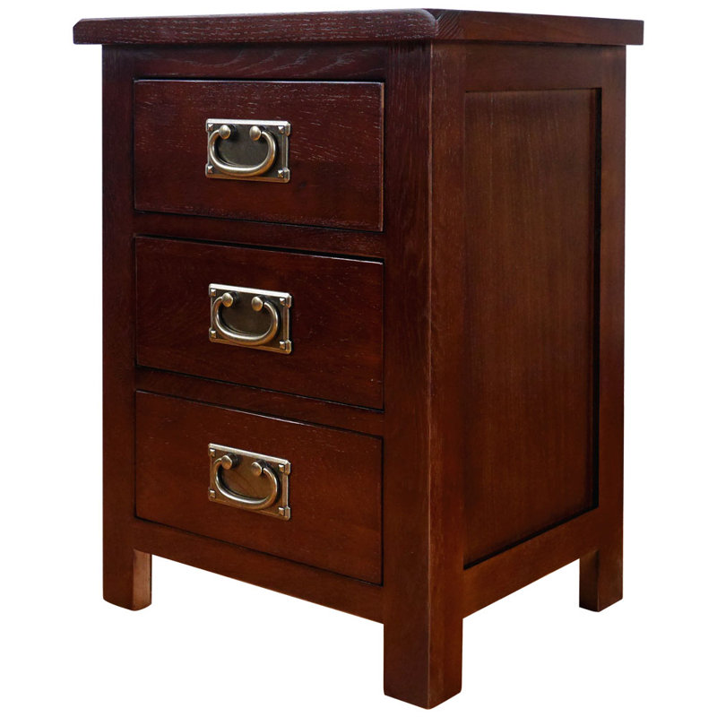 Shickley 43 cm W Bedside Table, Walnut