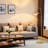 Modern Floor Lamp with Rattan Shade & Gold Finish, 72" Cord, Frosted Globe, Includes LED Bulb, UL Approved