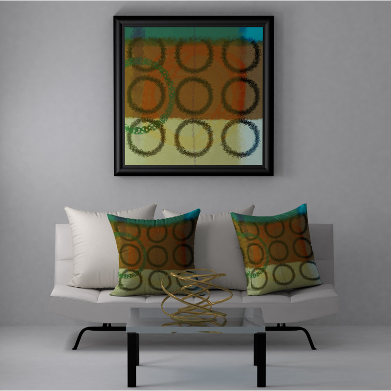 Abstract Reversible Throw Pillow, 20" H x 20" W