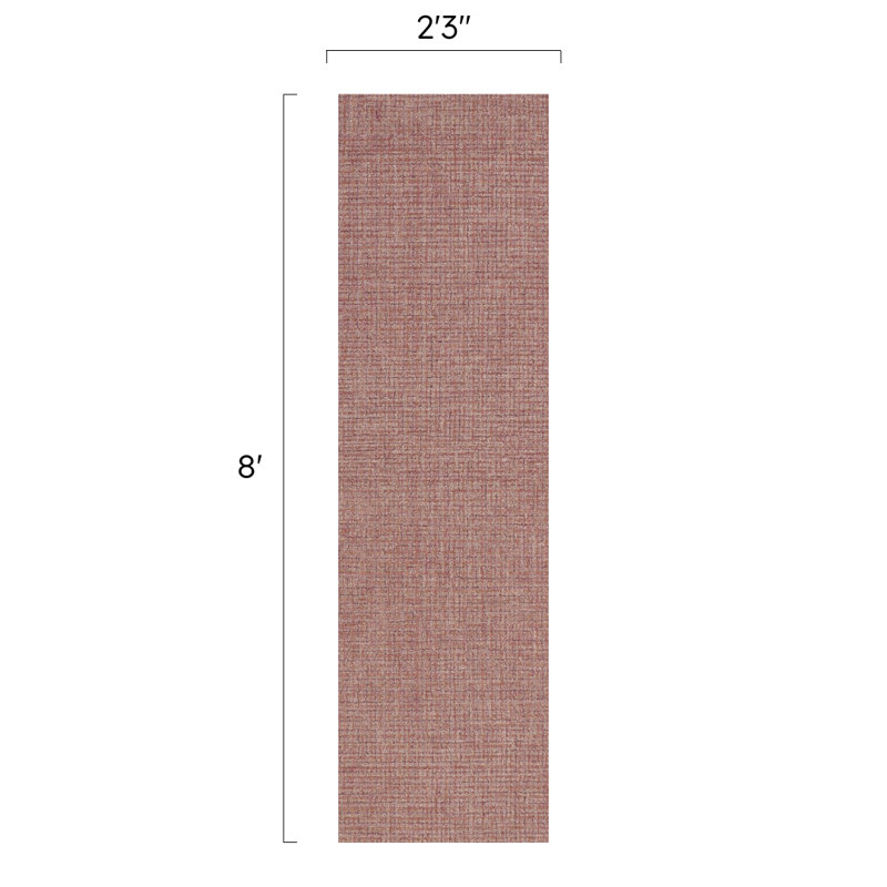 Tapis tissé à la main Bryn, Tapis de couloir 2 pi 6 po x 8 pi