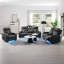 Causeuse Taddeo Power Motion avec console, haut-parleur, USB, chargeur sans fil et DEL