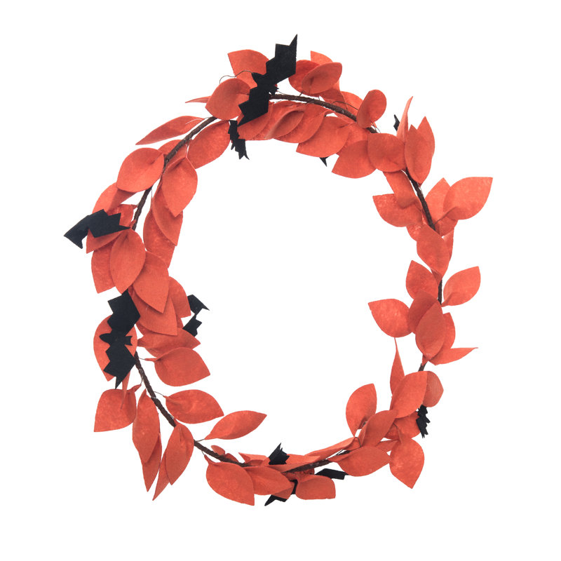 Couronne de chauve-souris orange en tissu 11,81 po Ophelia & Co.