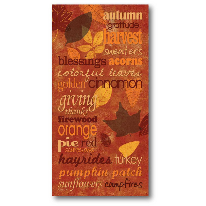« automne automne », art mural sur toile tendue
