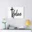 Believe Cross - Wrapped Canvas Print