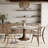 Round Stone Top With 360° Circular Rotating Lazy Susan Solid Wood Base Dining Table For 6-10-929940170-929940183-929940171