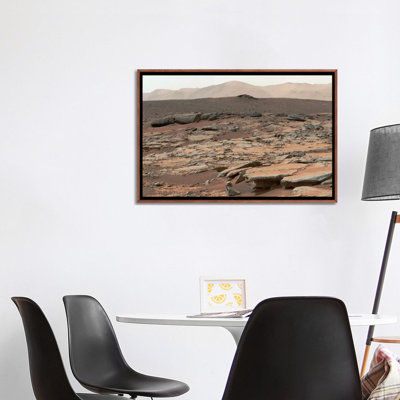 Erosion On Mars, Curiosity Rover Image - Wall Art Print - Framed Canvas