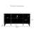 62.9 inch Flute Sideboard Cabinet with Adjustable Shelf, Curved Accent Cabinet with Metal Legs-1846606212