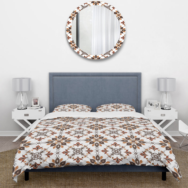 Ensemble de housse de couette Traditional Brown Mosaic Bliss III - Traditional
