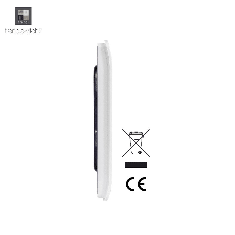 Trendi Switch Single Blanking Plate, Ice White