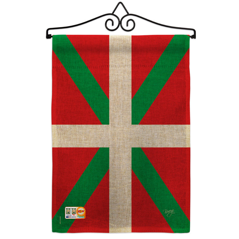 En toile jute à 2 côtés, en basque de l’extérieur, de 19 po x l 13 po drapeau de jardin