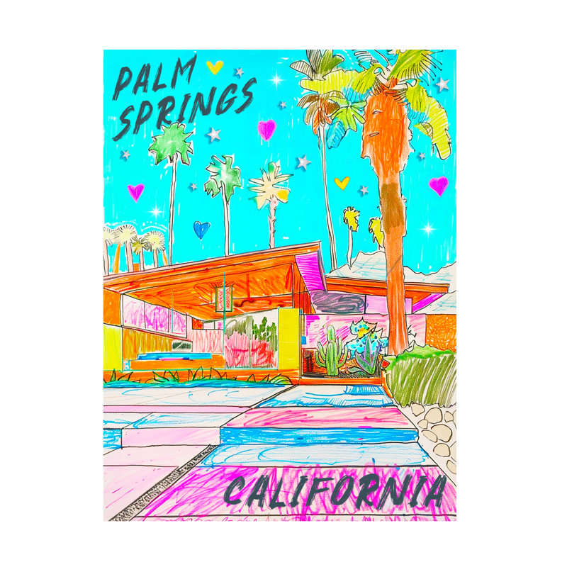 Impression sur toile par Jess Stempel Palm Springs, H 32 po x l 24 po