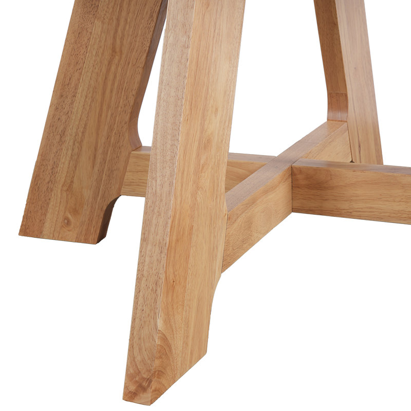Ensemble de table de salle à manger avec tabeltop extensible et pieds de table en X, Naturel