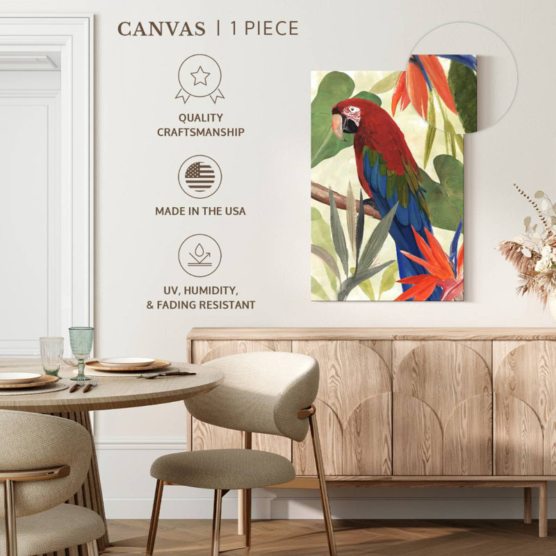 Brampt Tropical Parrot Composition III, 30" H x 20" W