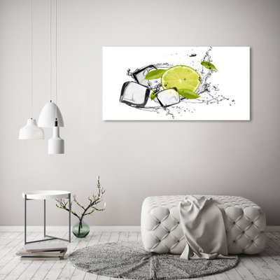 Lime With Ice - Wrapped Canvas Print