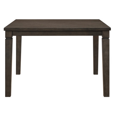 Table de salle à manger carrée foncé à hauteur de comptoir, rallonge amovible, style classique, 6 places, dans la cuisine et pour les espaces