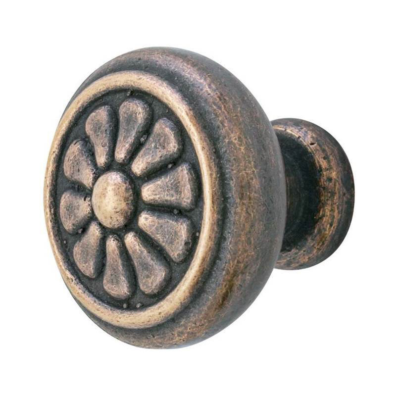 Poignée d'armoire Emtek Tuscany, Patine bronze moyen, H 1,25 po x l 1,25 po x P 1,25 po